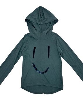 Joah Love Kids Green Smiley Face Hoodie T-shirt